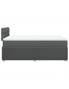 Giroletto a Molle con Materasso Grigio Scuro 120x190cm Tessuto 2