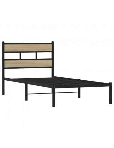 Giroletto senza Materaso in Metallo Rovere Sonoma 107x203 cm