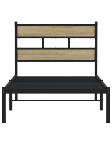 Giroletto senza Materaso in Metallo Rovere Sonoma 107x203 cm