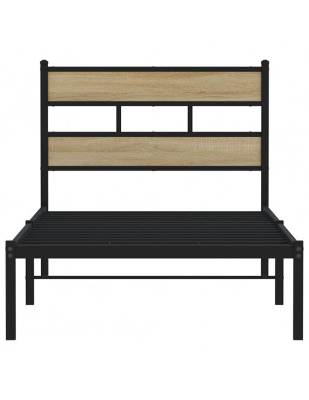 Giroletto senza Materaso in Metallo Rovere Sonoma 107x203 cm