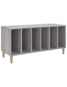 Mobile Porta Dischi Grigio Sonoma 100x38x48cm Legno Multistrato 2