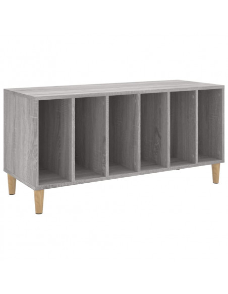 Mobile Porta Dischi Grigio Sonoma 100x38x48cm Legno Multistrato