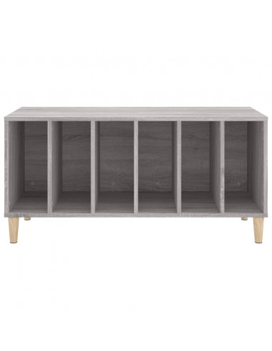 Mobile Porta Dischi Grigio Sonoma 100x38x48cm Legno Multistrato