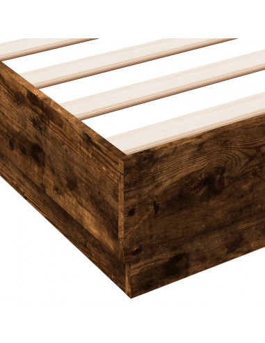 Giroletto con Luci LED Rovere Fumo 140x200 cm