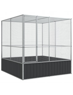 Voliera Argento 211x207x212 cm in Acciaio 2