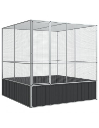 Voliera Argento 211x207x212 cm in Acciaio