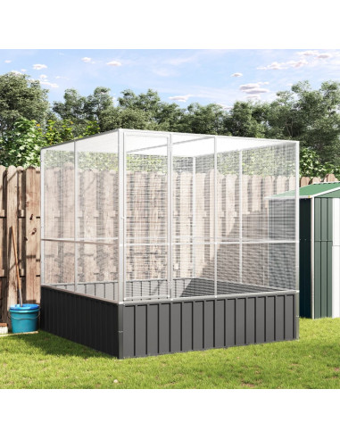 Voliera Argento 211x207x212 cm in Acciaio