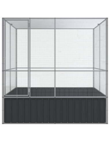 Voliera Argento 211x207x212 cm in Acciaio