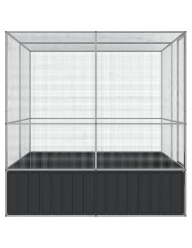 Voliera Argento 211x207x212 cm in Acciaio