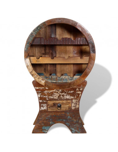 Portavini da 10 Bottiglie in Legno Massello di Recupero