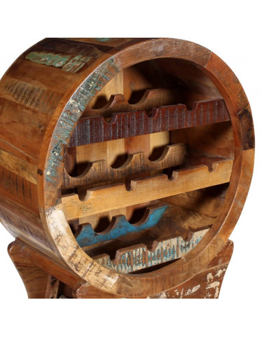 Portavini da 10 Bottiglie in Legno Massello di Recupero