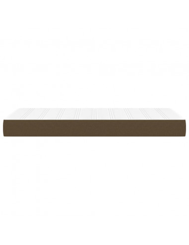 Materasso a Molle Insacchettate Marrone Scuro 80x200x20 cm