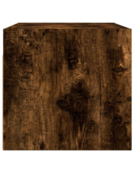 Mobile a Muro con Ante in Vetro Rovere Fumo 68,5x37x35 cm