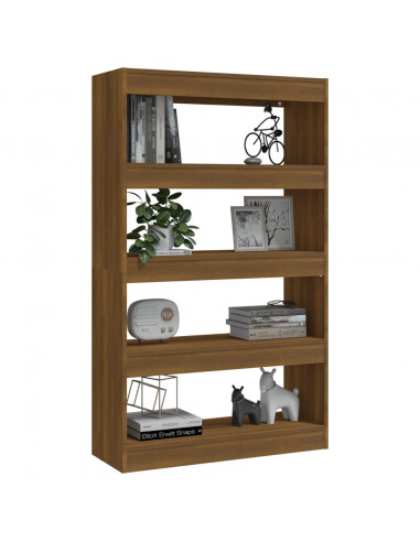 Libreria/Divisorio Rovere Marrone 80x30x135 cm in Truciolato