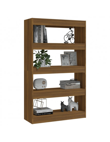 Libreria/Divisorio Rovere Marrone 80x30x135 cm in Truciolato