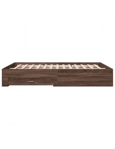 Giroletto Cassetti Rovere Marrone 150x200 cm Legno Multistrato