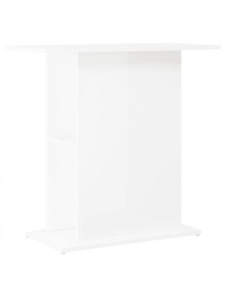 Supporto Acquario 75x36x72,5 cm Legno Multistrato Bianco Lucido