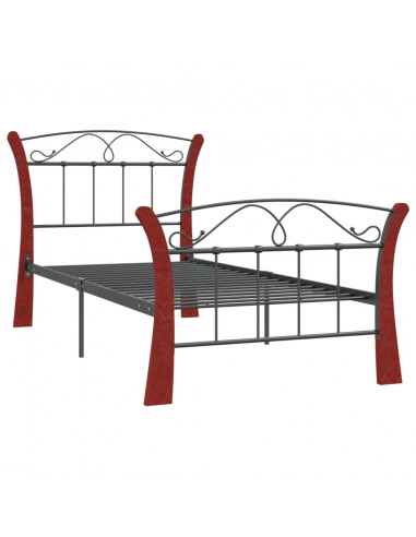 Giroletto Nero in Metallo 90x200 cm