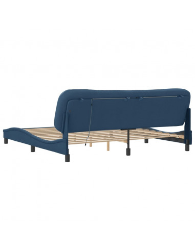 Giroletto con Luci LED Blu 200x200 cm in Tessuto