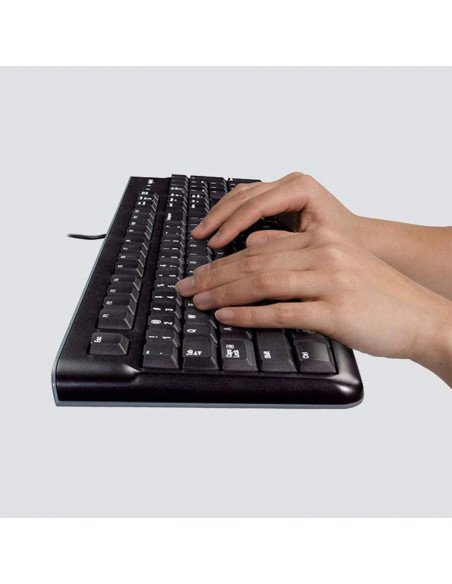 Logitech Desktop MK120 tastiera Mouse incluso USB QWERTZ Svizzere Nero