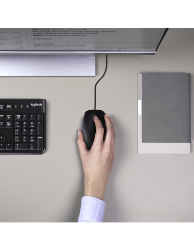 Logitech Desktop MK120 tastiera Mouse incluso USB QWERTZ Svizzere Nero