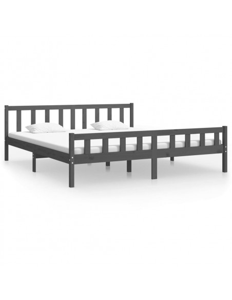 Giroletto Grigio in Legno Massello 180x200 cm Super King