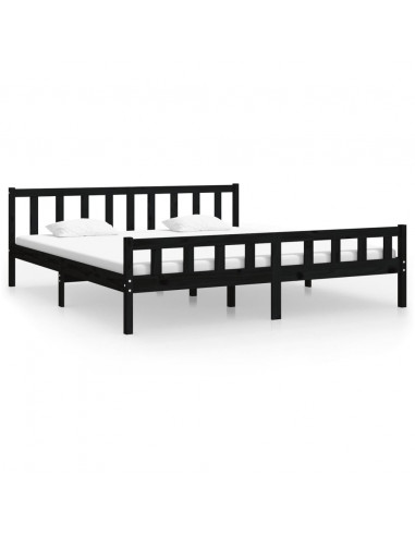 Giroletto Nero in Legno Massello 200x200 cm