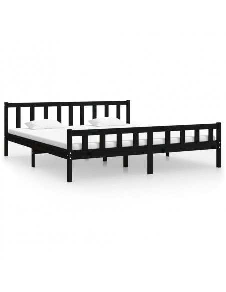 Giroletto Nero in Legno Massello 200x200 cm