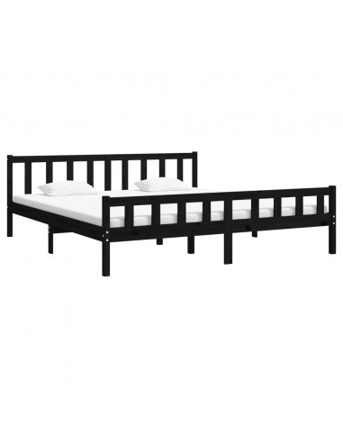 Giroletto Nero in Legno Massello 200x200 cm