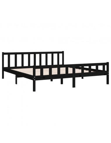 Giroletto Nero in Legno Massello 200x200 cm