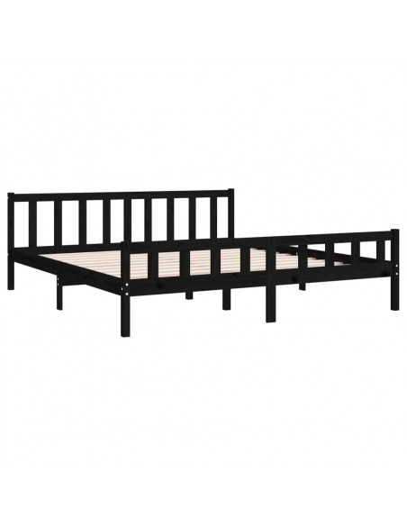 Giroletto Nero in Legno Massello 200x200 cm