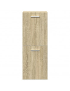 Set Mobili da Bagno 4 pz Rovere Sonoma in Legno Multistrato 2