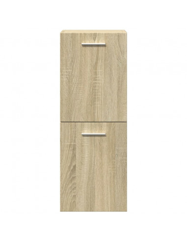 Set Mobili da Bagno 4 pz Rovere Sonoma in Legno Multistrato