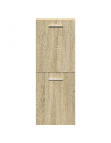 Set Mobili da Bagno 4 pz Rovere Sonoma in Legno Multistrato