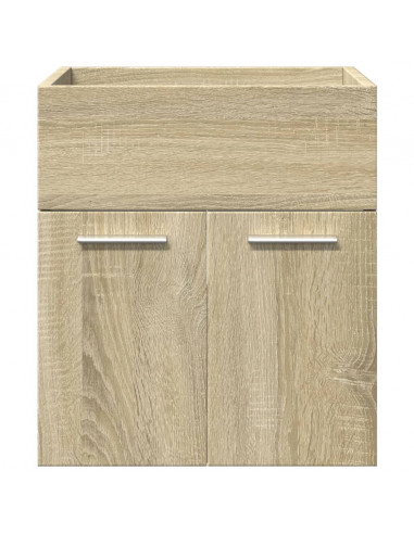 Set Mobili da Bagno 4 pz Rovere Sonoma in Legno Multistrato