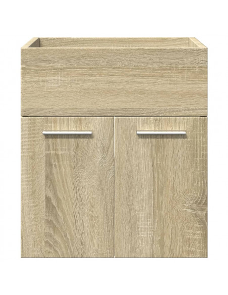 Set Mobili da Bagno 4 pz Rovere Sonoma in Legno Multistrato