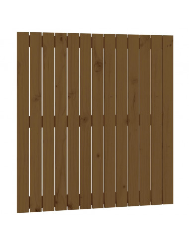 Testiera da Parete Miele 82,5x3x90cm in Legno Massello di Pino