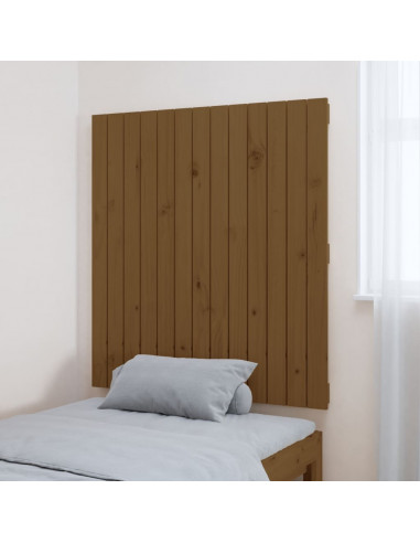 Testiera da Parete Miele 82,5x3x90cm in Legno Massello di Pino