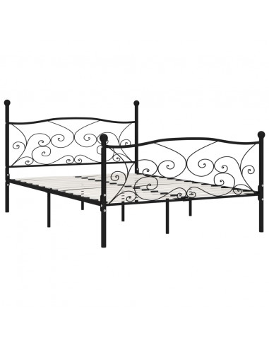 Giroletto con Doghe Nero in Metallo 120x200 cm