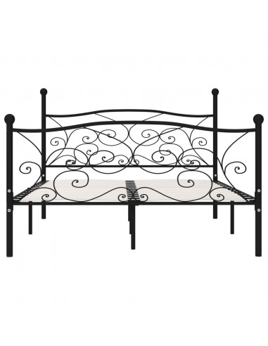 Giroletto con Doghe Nero in Metallo 120x200 cm