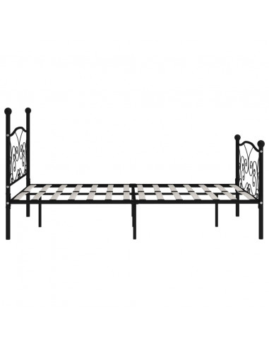 Giroletto con Doghe Nero in Metallo 120x200 cm