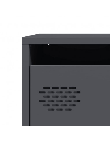 Credenza Antracite 68x39x73,5 cm in Acciaio Laminato a Freddo