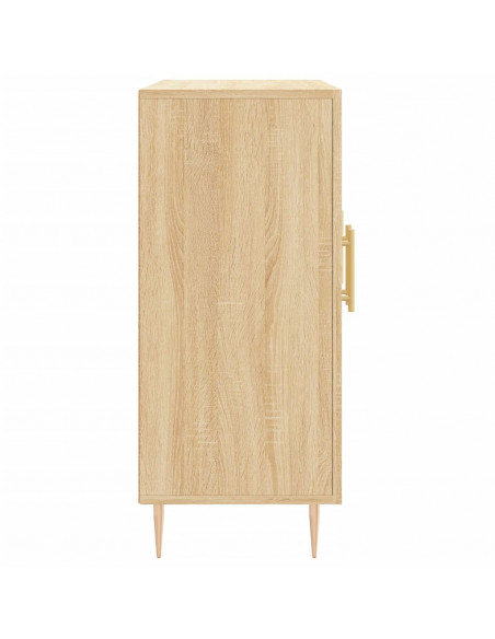 Credenza Rovere Sonoma 90x34x80 cm in Legno Multistrato