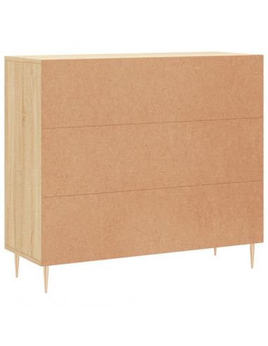 Credenza Rovere Sonoma 90x34x80 cm in Legno Multistrato