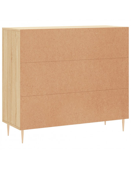 Credenza Rovere Sonoma 90x34x80 cm in Legno Multistrato