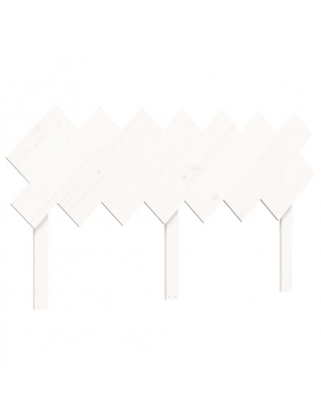 Letto per Anziani con Testiera Bianco 140x190 cm Legno Massello