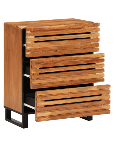 Credenza 60x34x75 cm in Legno Massello di Acacia