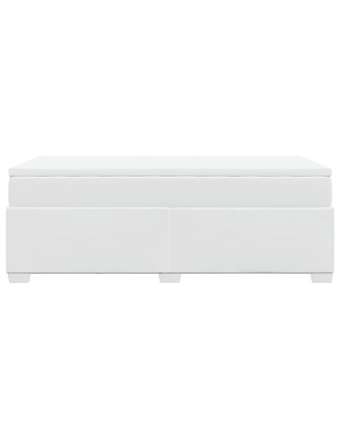 Giroletto a Molle con Materasso Bianco 90x200 cm in Similpelle