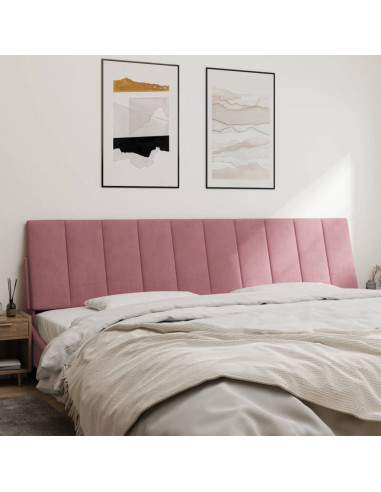 Cuscino Testiera Rosa 200 cm in Velluto