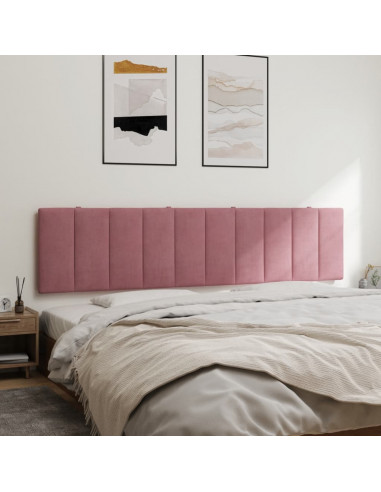 Cuscino Testiera Rosa 200 cm in Velluto